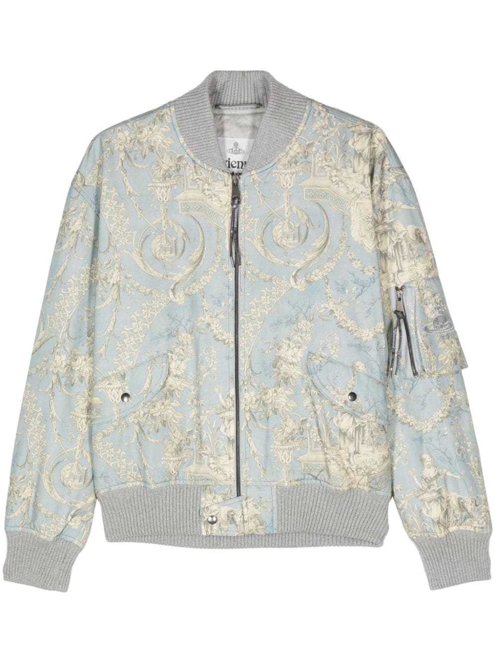 Vivienne Westwood Bernardo floral-print bomber jacket Blauw