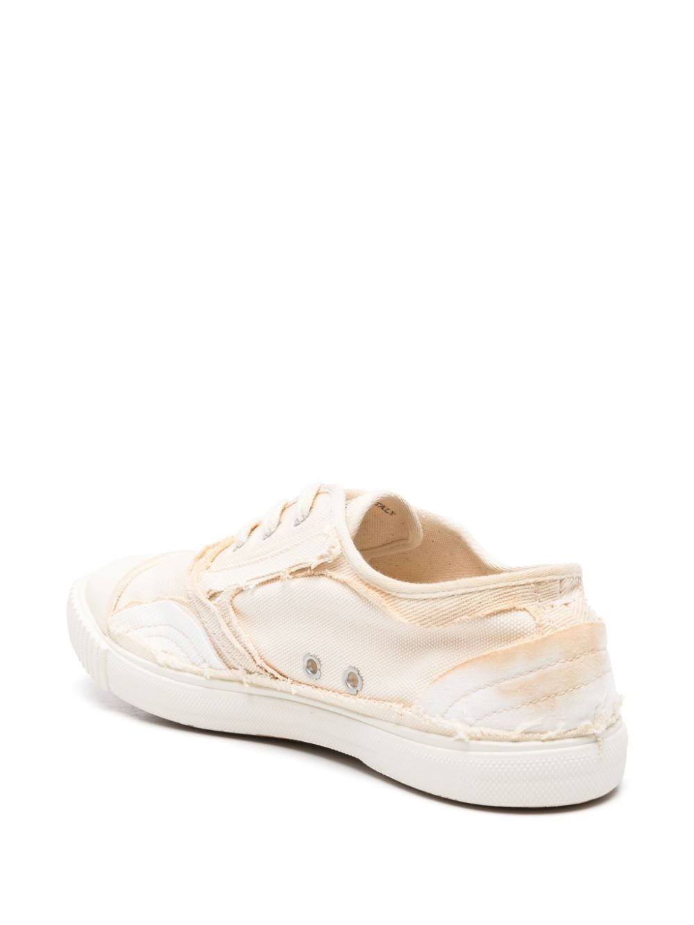 Shop Maison Margiela Inside-out Canvas Sneakers In Ha328 Natural