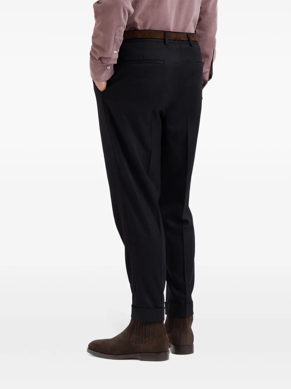 Brunello Cucinelli Broek met toelopende pijpen Zwart