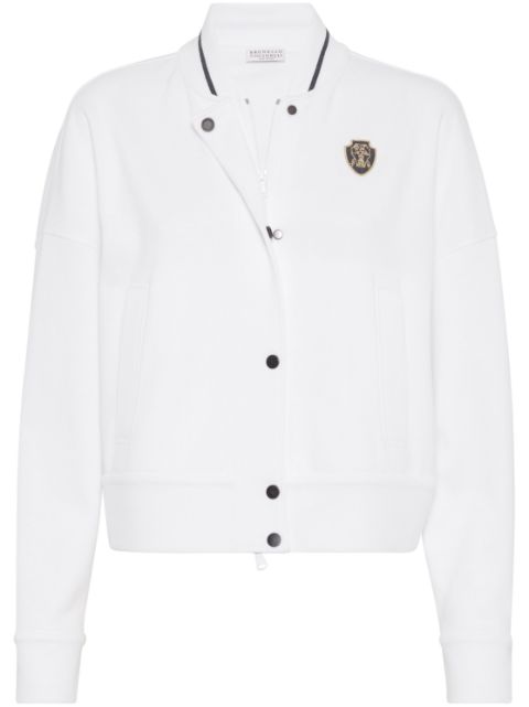 Brunello Cucinelli baseball-collar bomber jacket Women