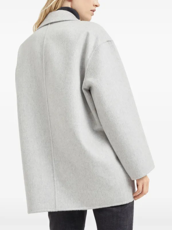 Brunello Cucinelli カシミア ダブルコート | グレー | FARFETCH JP