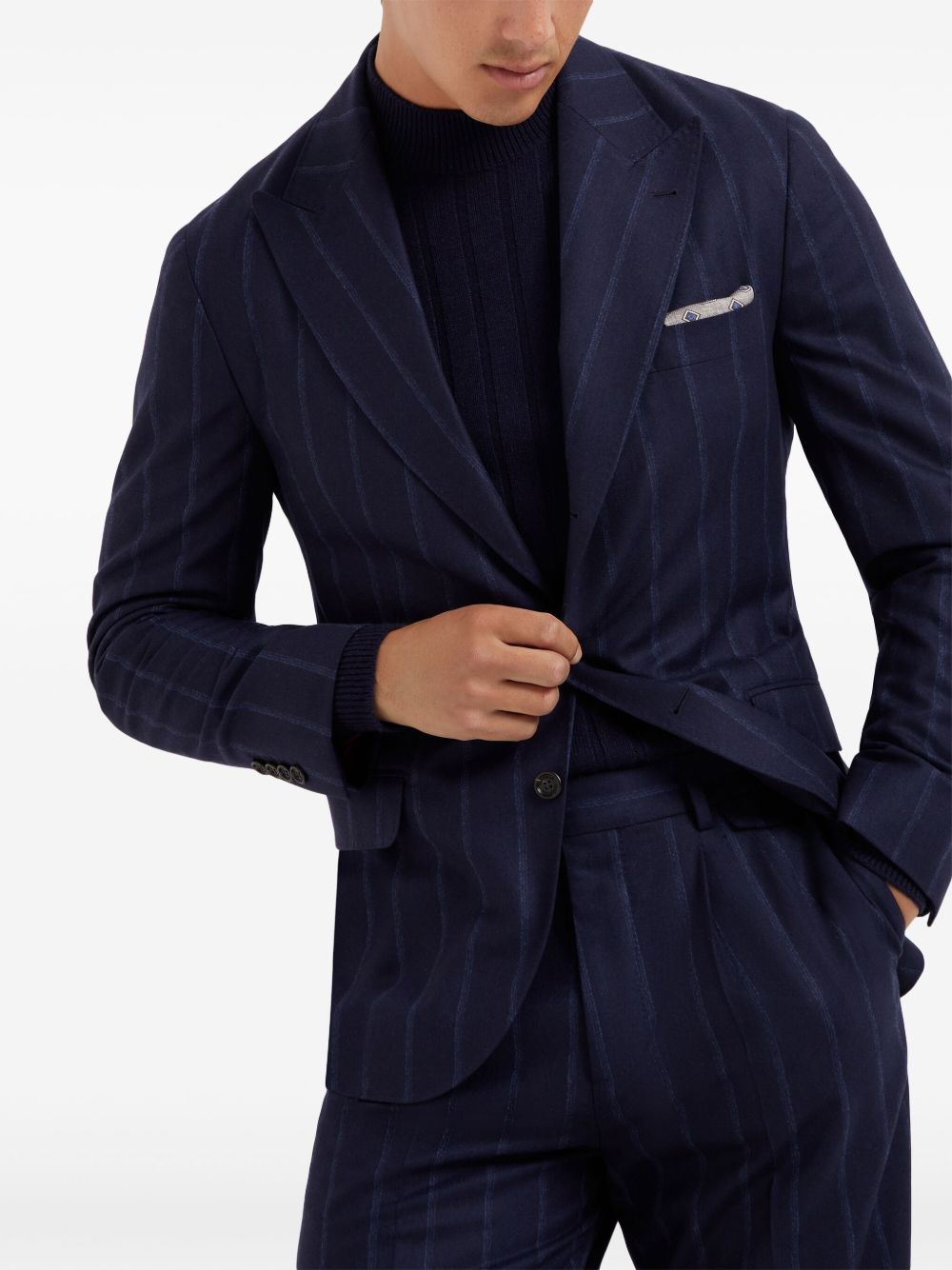 Brunello Cucinelli striped wool blazer Men