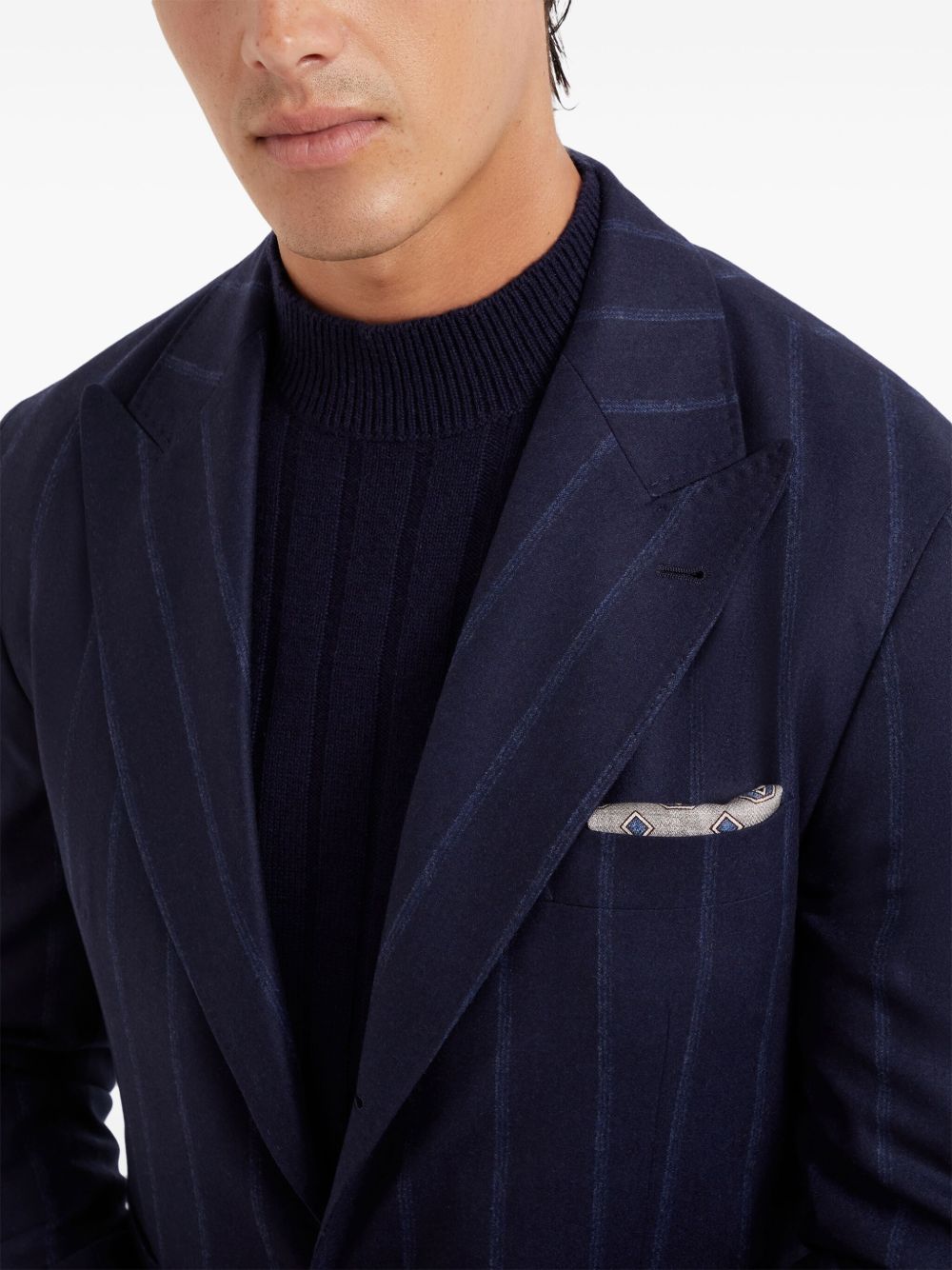 Brunello Cucinelli striped wool blazer Men