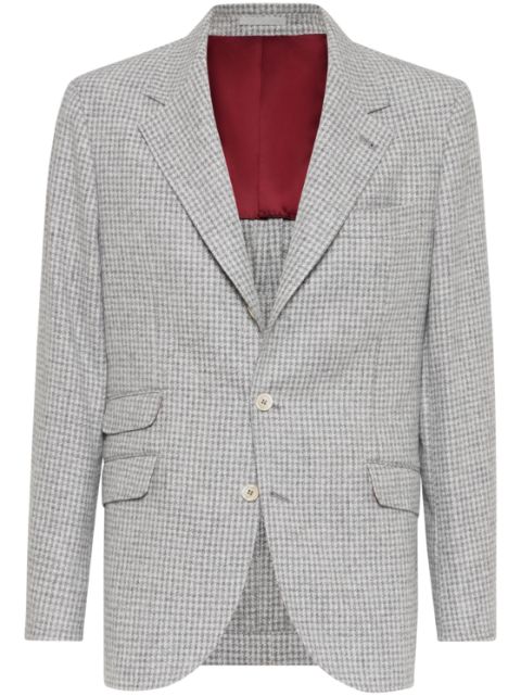 Brunello Cucinelli houndstooth wool blazer Men