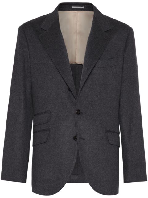 Brunello Cucinelli curved-hem suit jacket Men