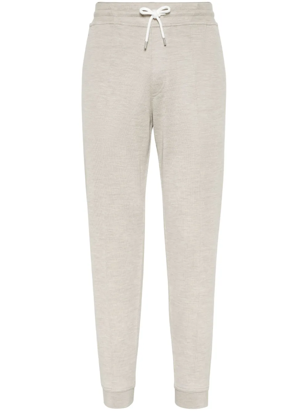 Brunello Cucinelli drawstring straight-leg trousers - Neutrals