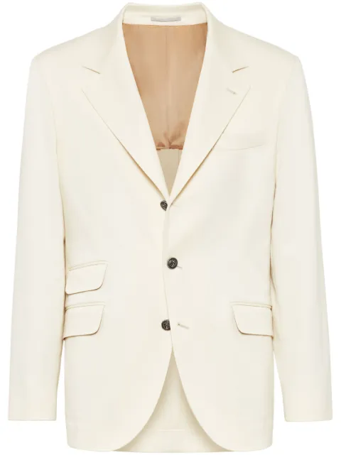 Brunello Cucinelli blazer en cachemire à revers crantés