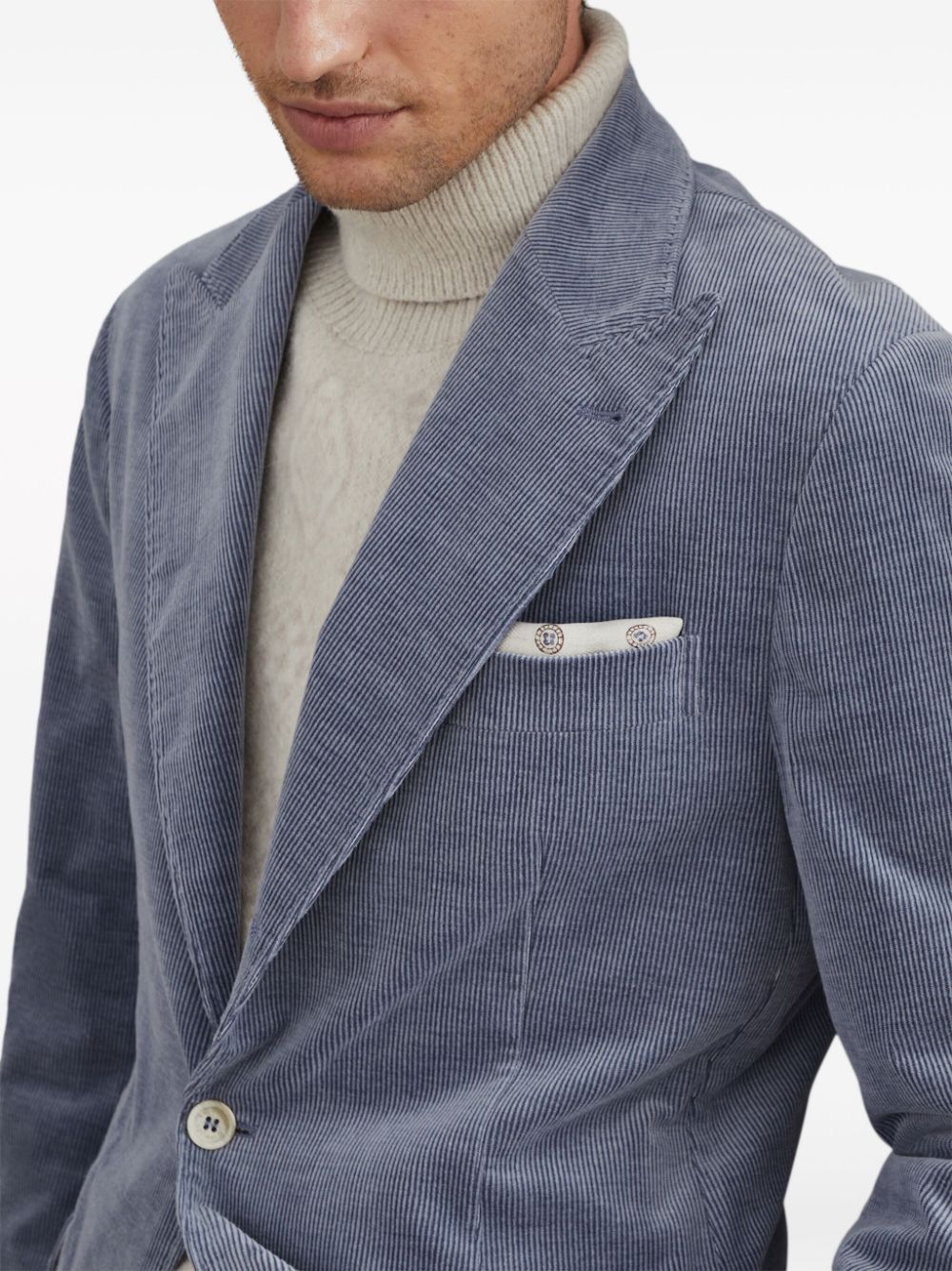 Brunello Cucinelli peak-lapel corduroy blazer Men