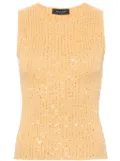 Fabiana Filippi sequin-embellished tank top - Yellow