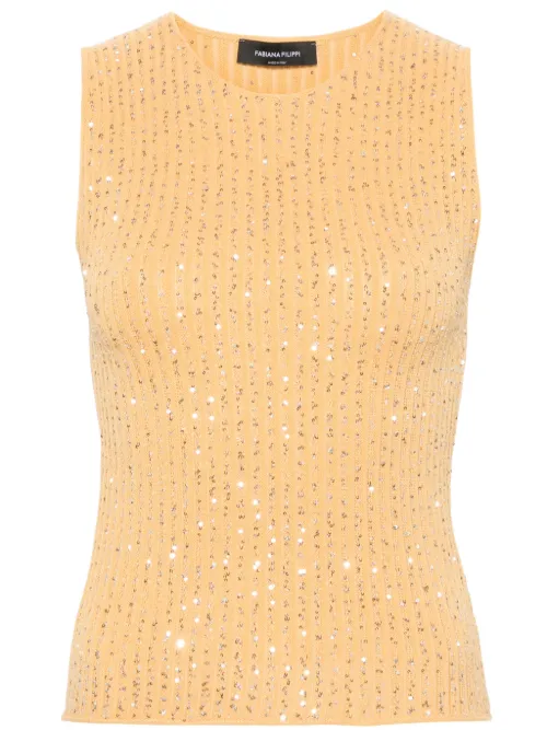 Débardeur à sequins - Fabiana Filippi - Modalova