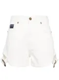 Versace Jeans Couture Baroque Buckle denim shorts - White