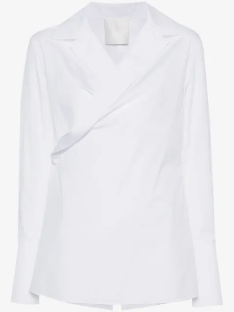 Givenchy 랩 디자인 포플린 셔츠