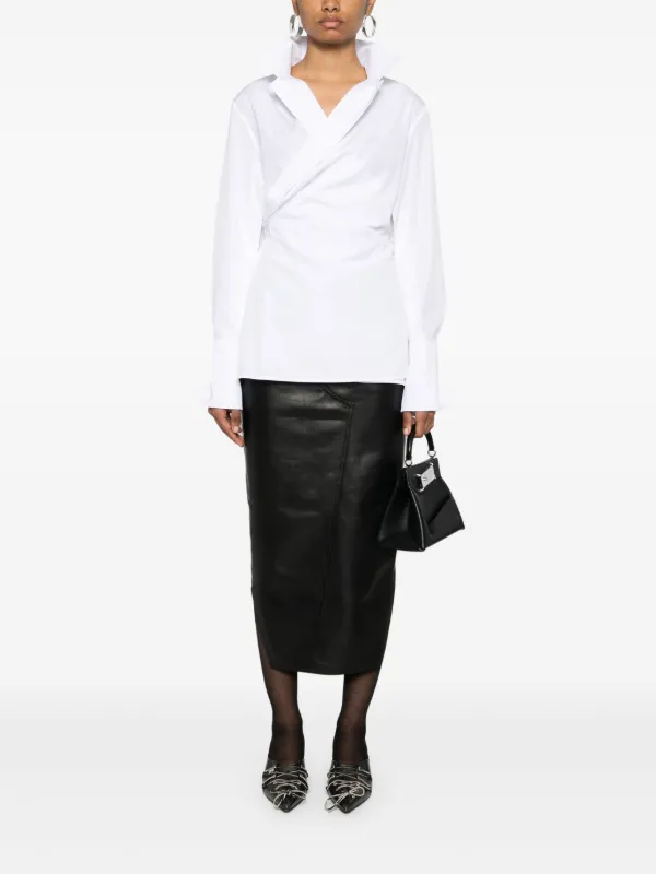 Tシャツ・カットソー GIVENCHY SS25 White poplin oversize shirt (BW61D2G1ZU 100) White Oversized Fit T-Shirt by Givenchy on Sale