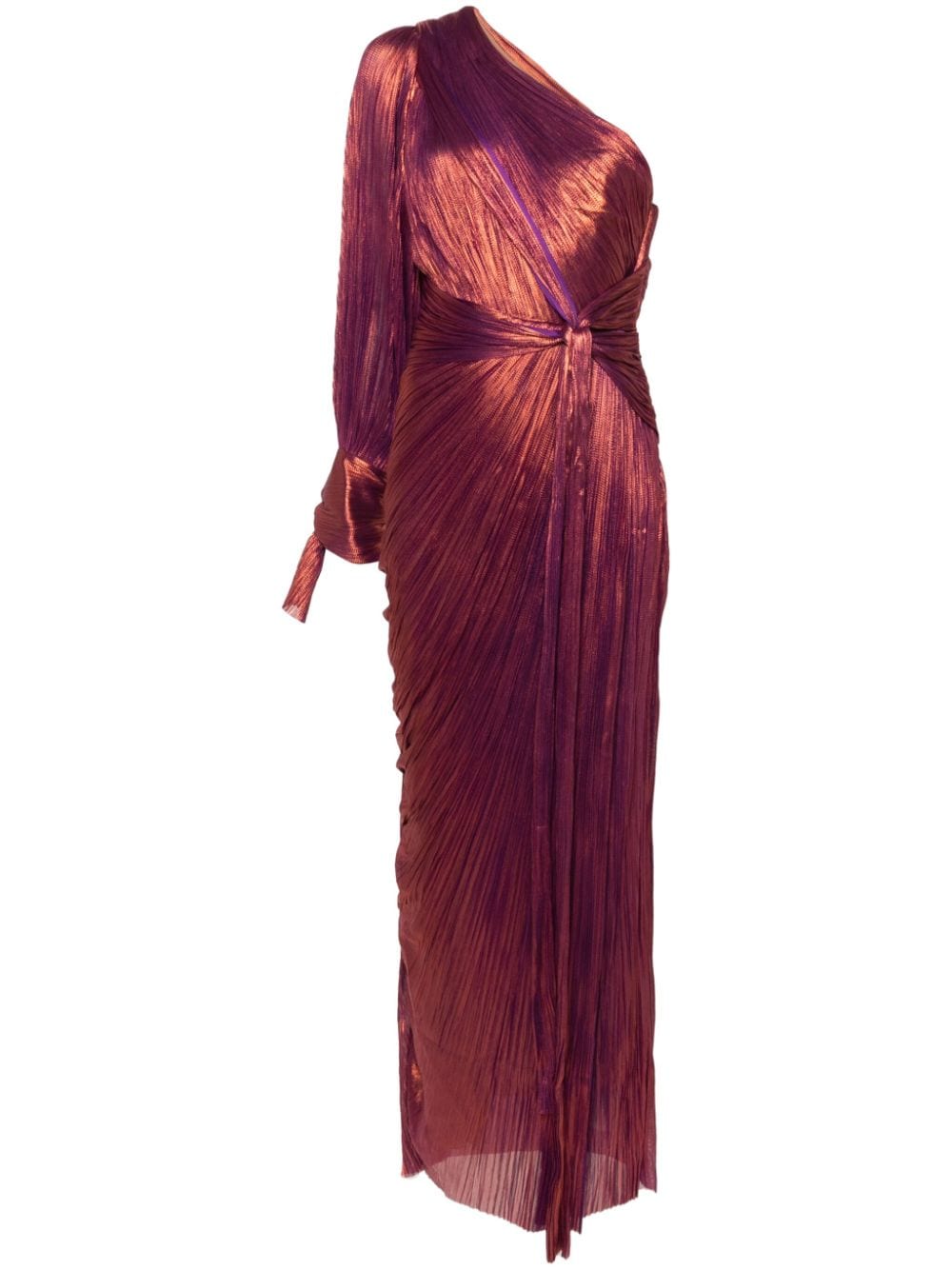 Maria Lucia Hohan Palmer Plissé Draped Gown In Purple