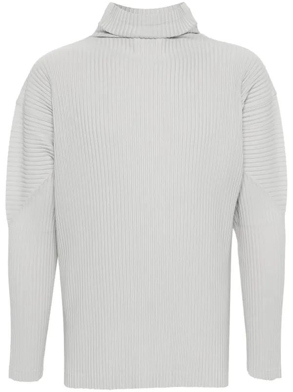 Homme Plissé Issey Miyake プリーツ スウェットシャツ | グレー