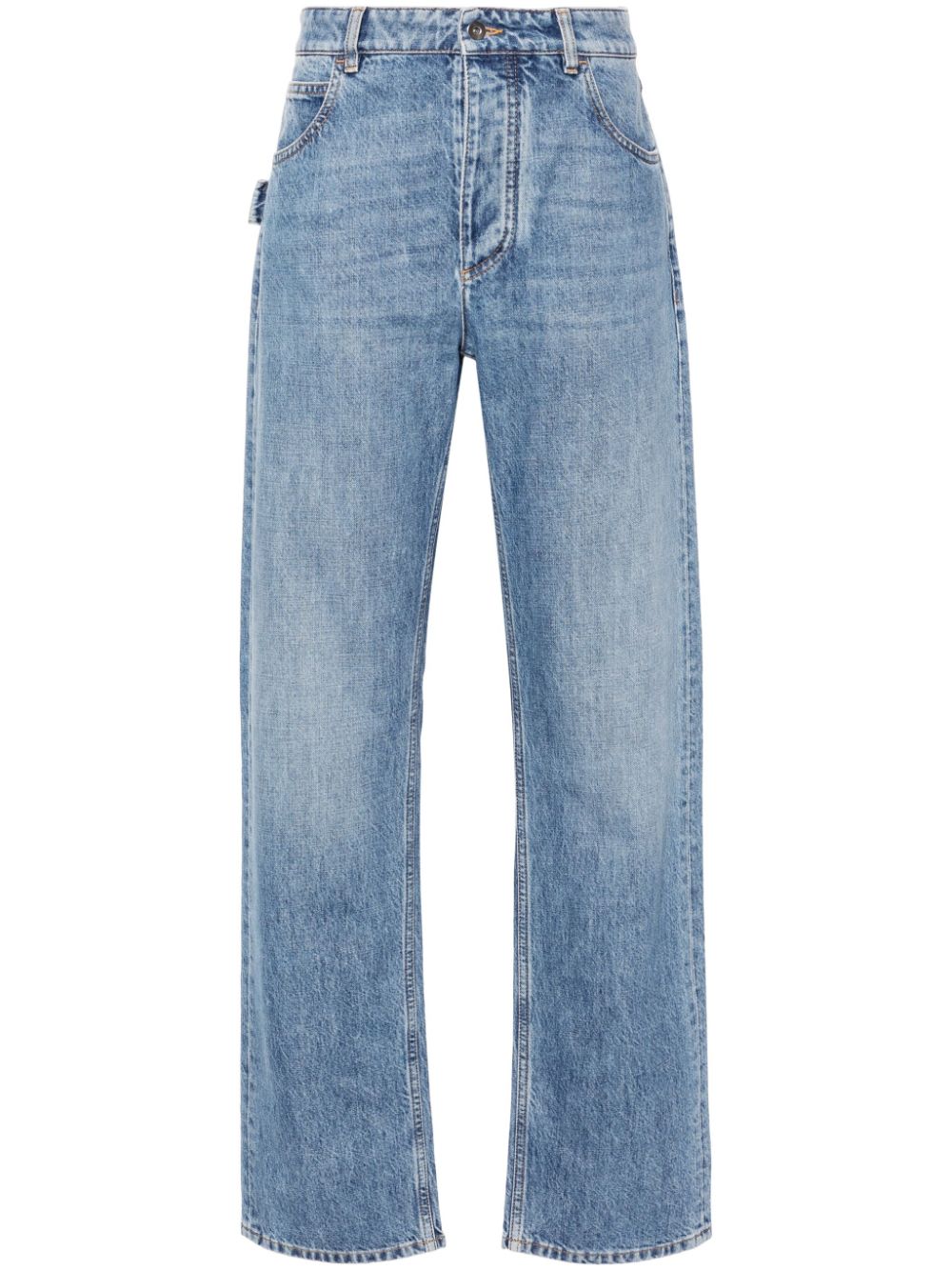 Bottega Veneta Mid-rise Straight-leg Jeans In Blue