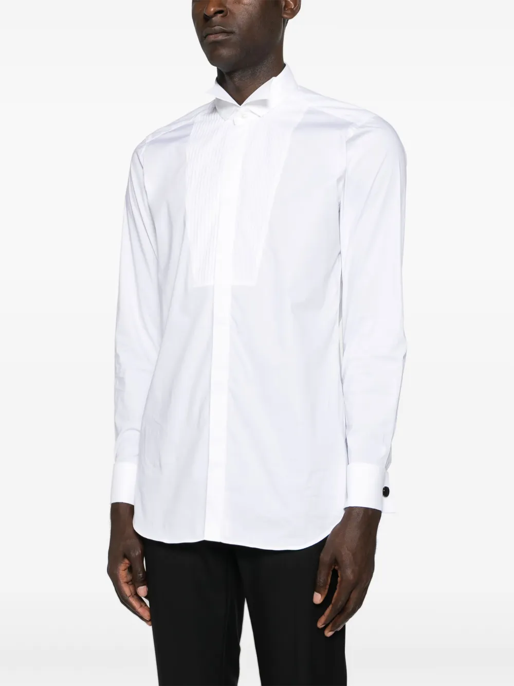 Shop Tintoria Mattei Pintuck-detail Buttoned Shirt In White