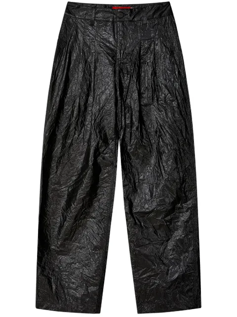 Eckhaus Latta coated-finish straight-leg trousers