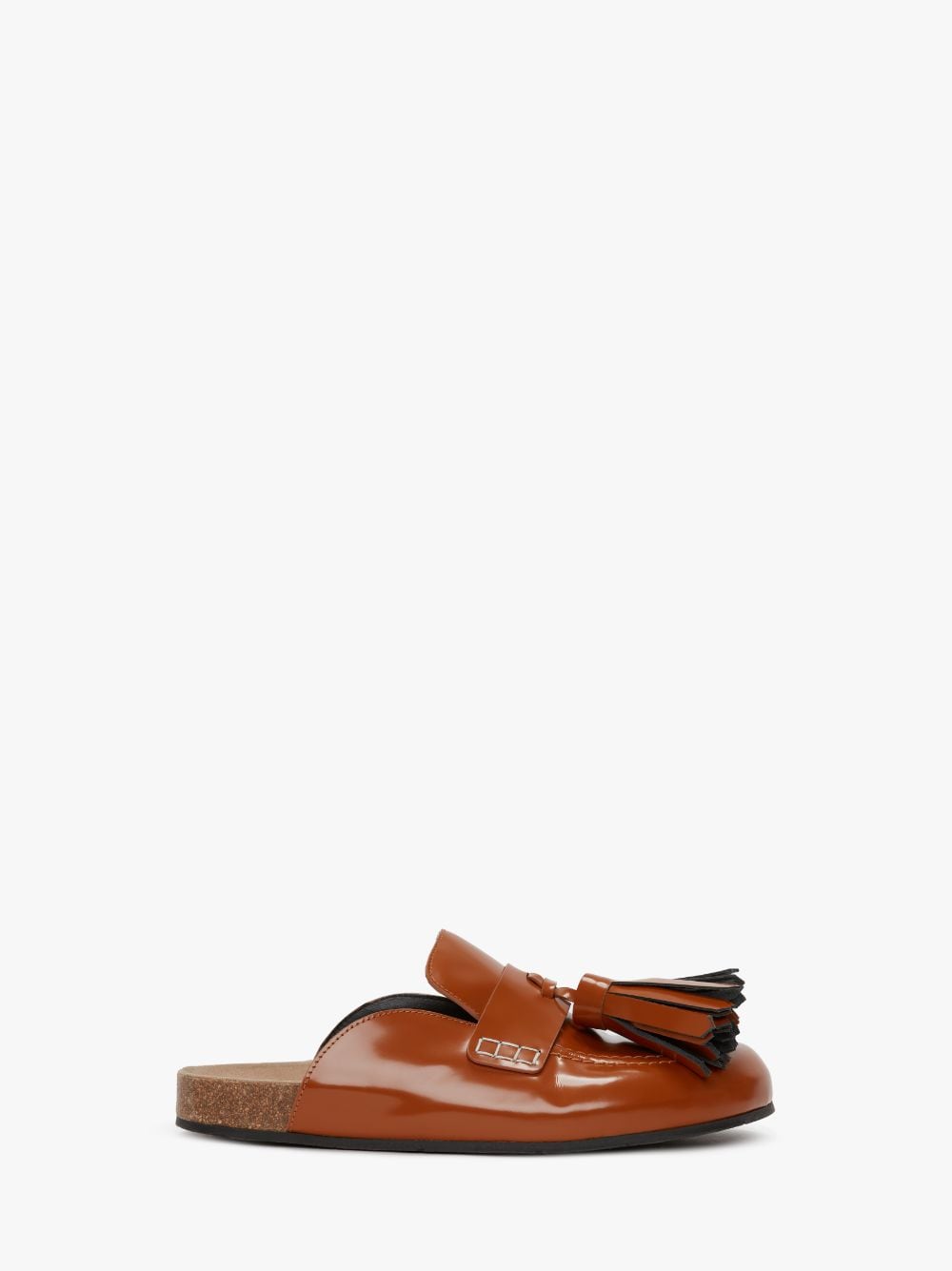 Jw Anderson Tassel Loafer Leather Mules In Brown