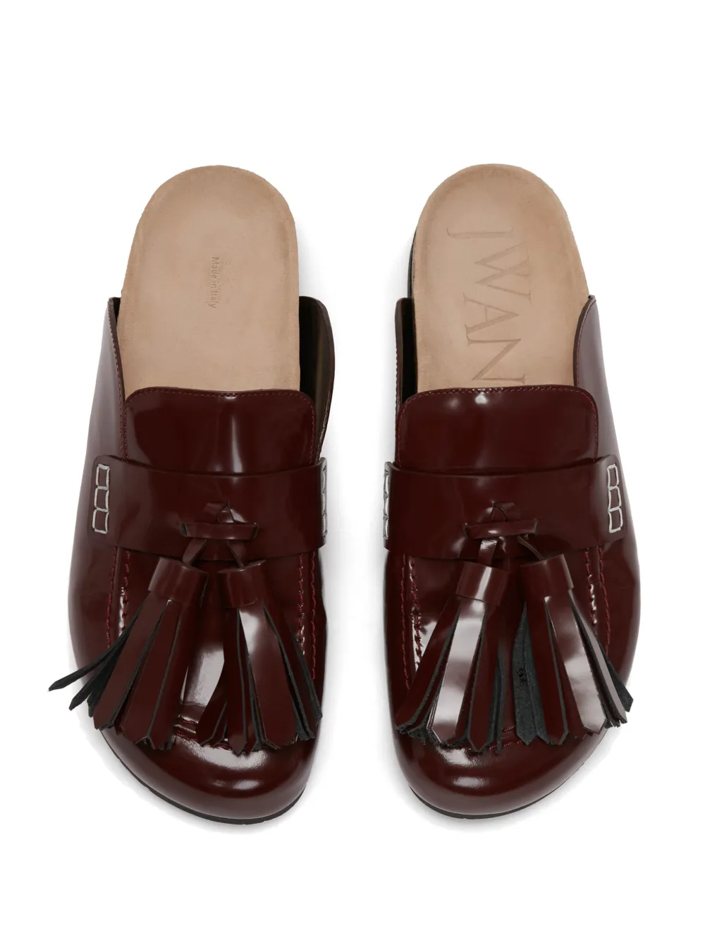 Affordable JW Anderson tassel-detail slip-on leather loafers Women