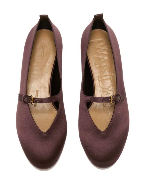JW Anderson サテン フラットシューズ | ブラウン | FARFETCH JP