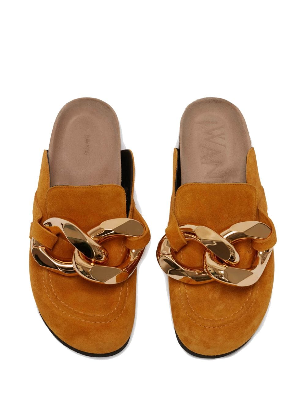 Shop Jw Anderson Chain Loafer Mules In Brown