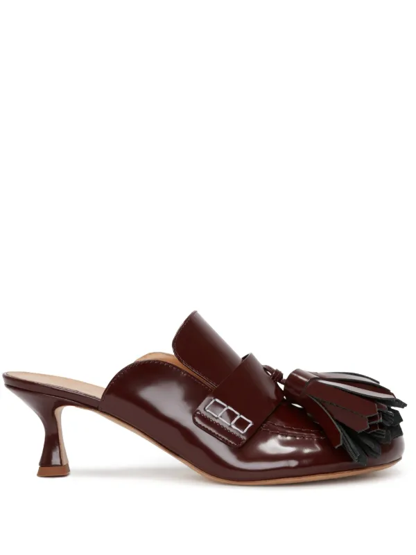 JW Anderson Tassel-detail Leather Mules in Red