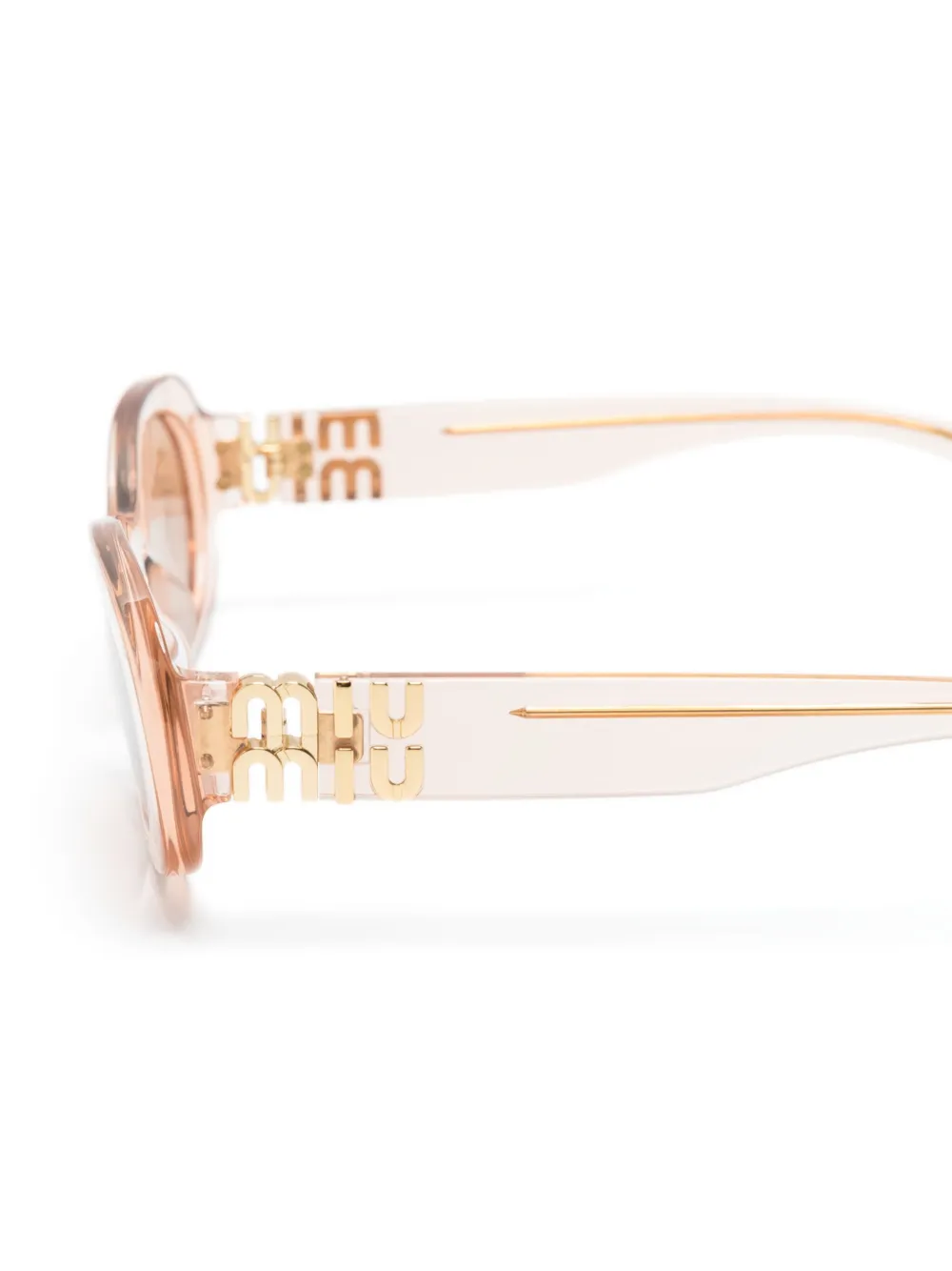 Miu Eyewear Zonnebril met ovalen montuur Roze