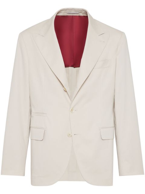 Brunello Cucinelli deconstructed gabardine large lapels blazer Men