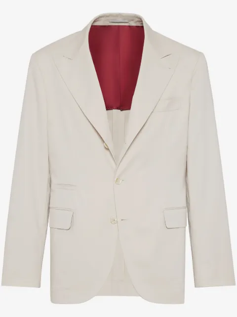 Brunello Cucinelli deconstructed gabardine large lapels blazer