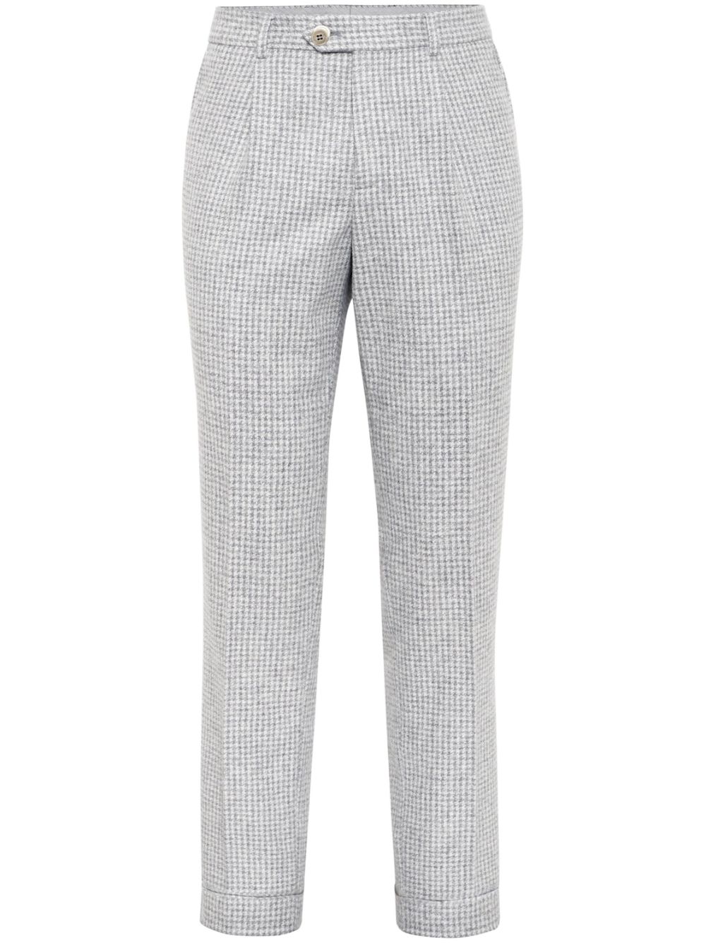 Brunello Cucinelli houndstooth tailored trousers - Grey