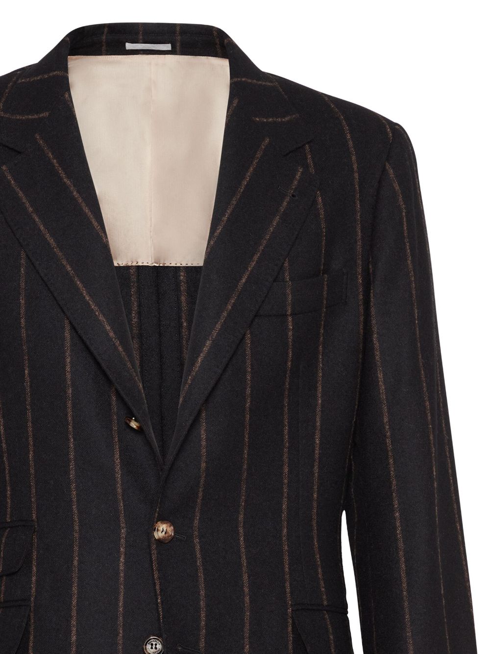 Brunello Cucinelli single-breasted striped blazer Men