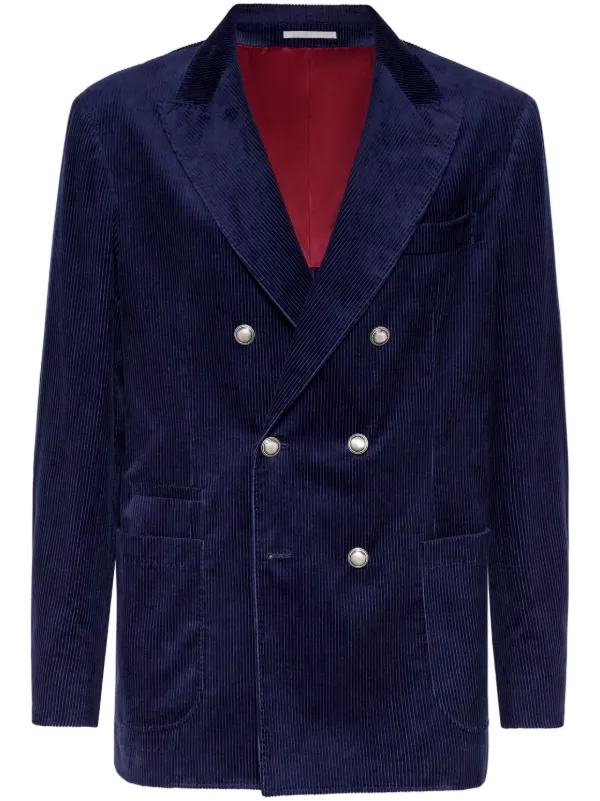 Brunello Cucinelli コーデュロイ ジャケット | ブルー | FARFETCH JP