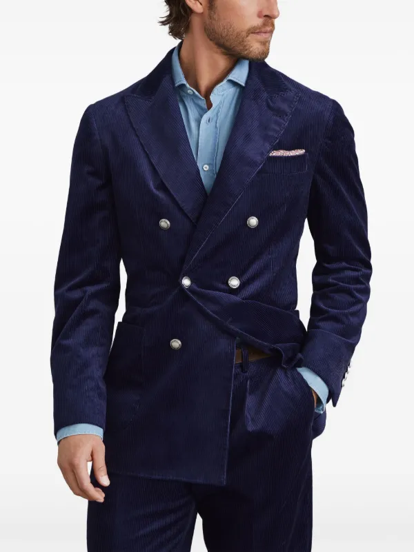 Brunello Cucinelli コーデュロイジャケット Brunello Cucinelli コーデュロイ ジャケット | ブルー | FARFETCH JP