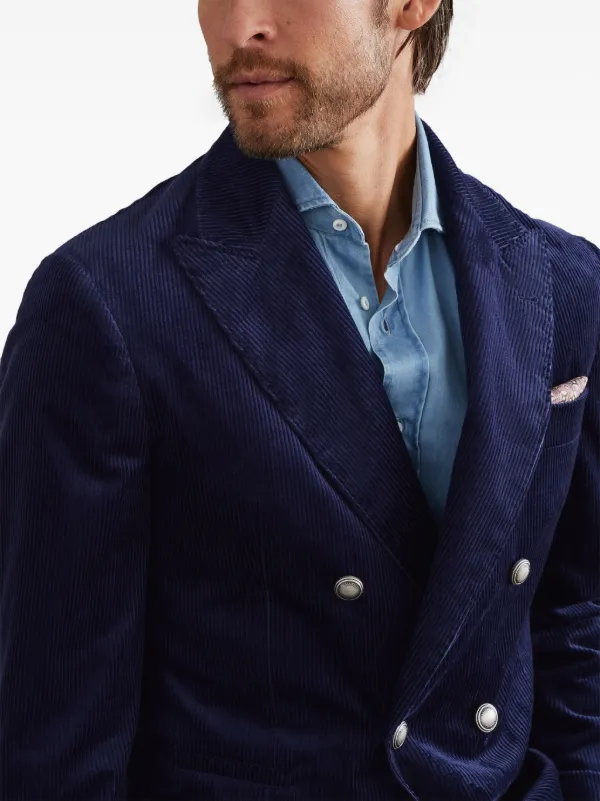 Brunello Cucinelli コーデュロイ ジャケット | ブルー | FARFETCH JP