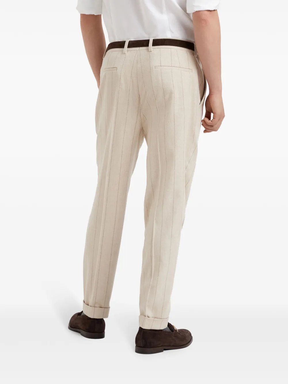 Brunello Cucinelli Broek met toelopende pijpen Beige