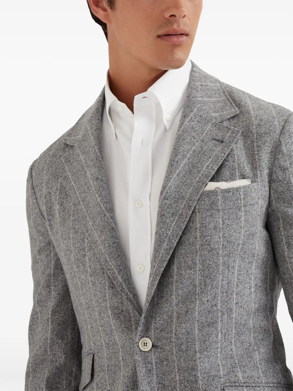 Brunello Cucinelli Gebreide blazer Grijs