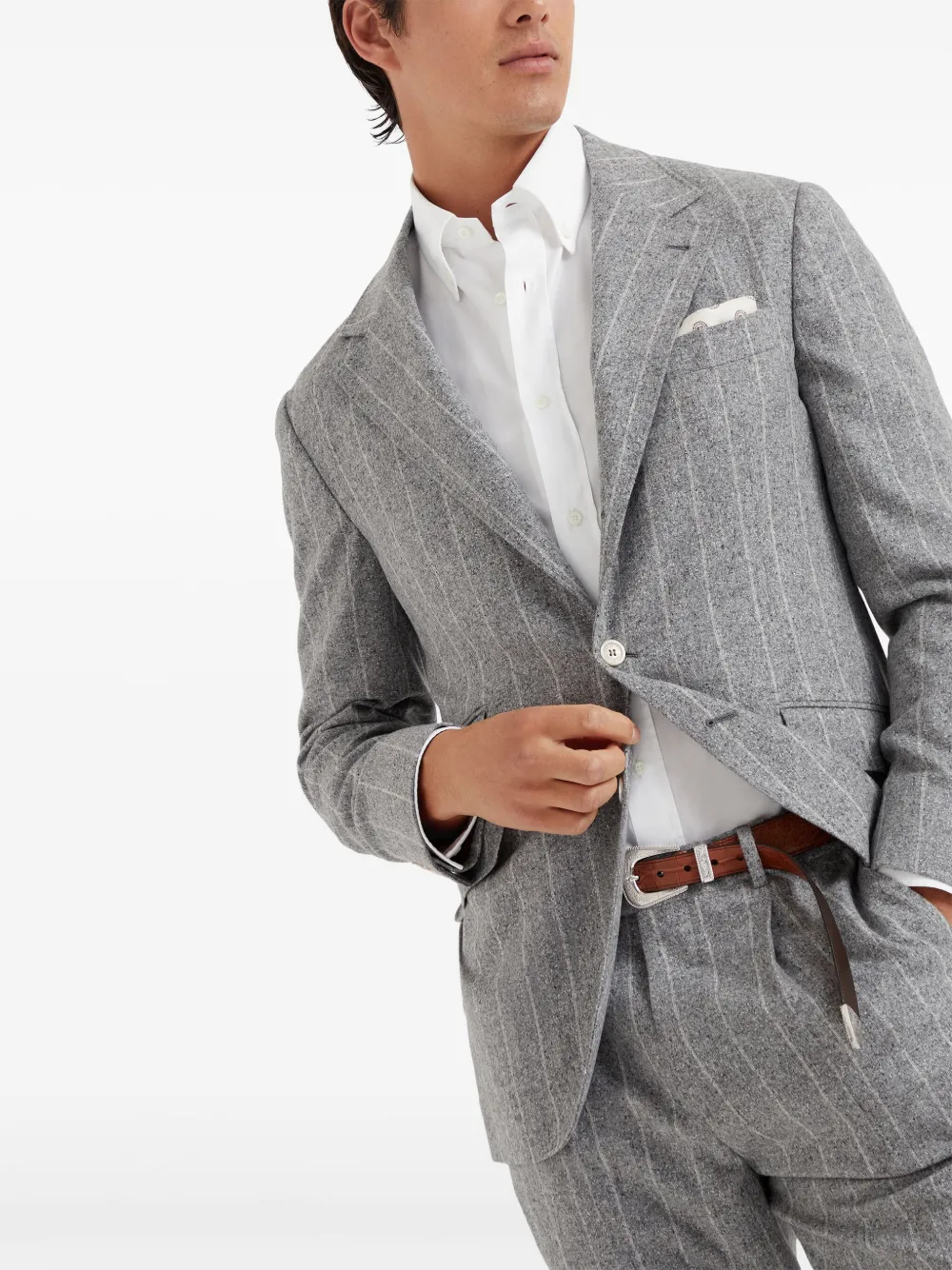 Brunello Cucinelli Gebreide blazer Grijs