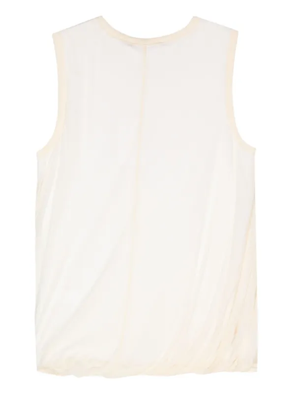 HELMUT LANG ホワイト タンクトップ Helmut Lang Bubble Cotton Tank Top | Neutrals | FARFETCH