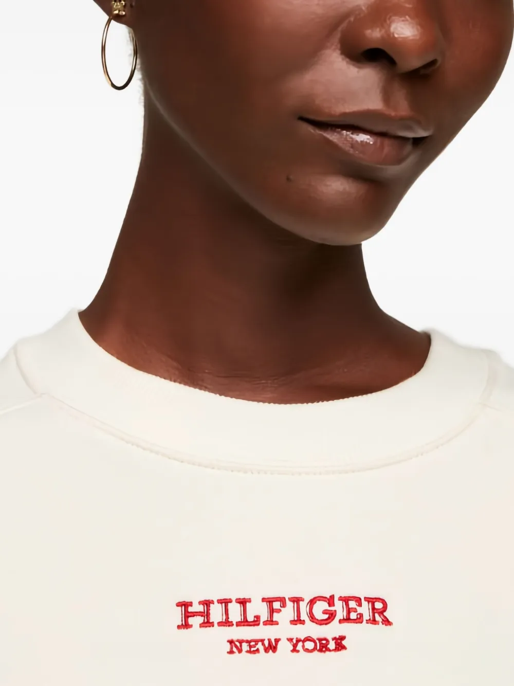 Tommy Hilfiger Sweater met logoprint Wit