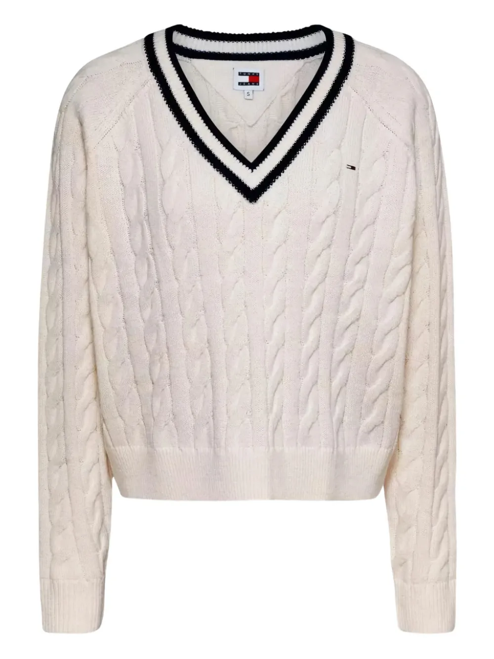 Tommy Jeans Kabelgebreide trui Wit
