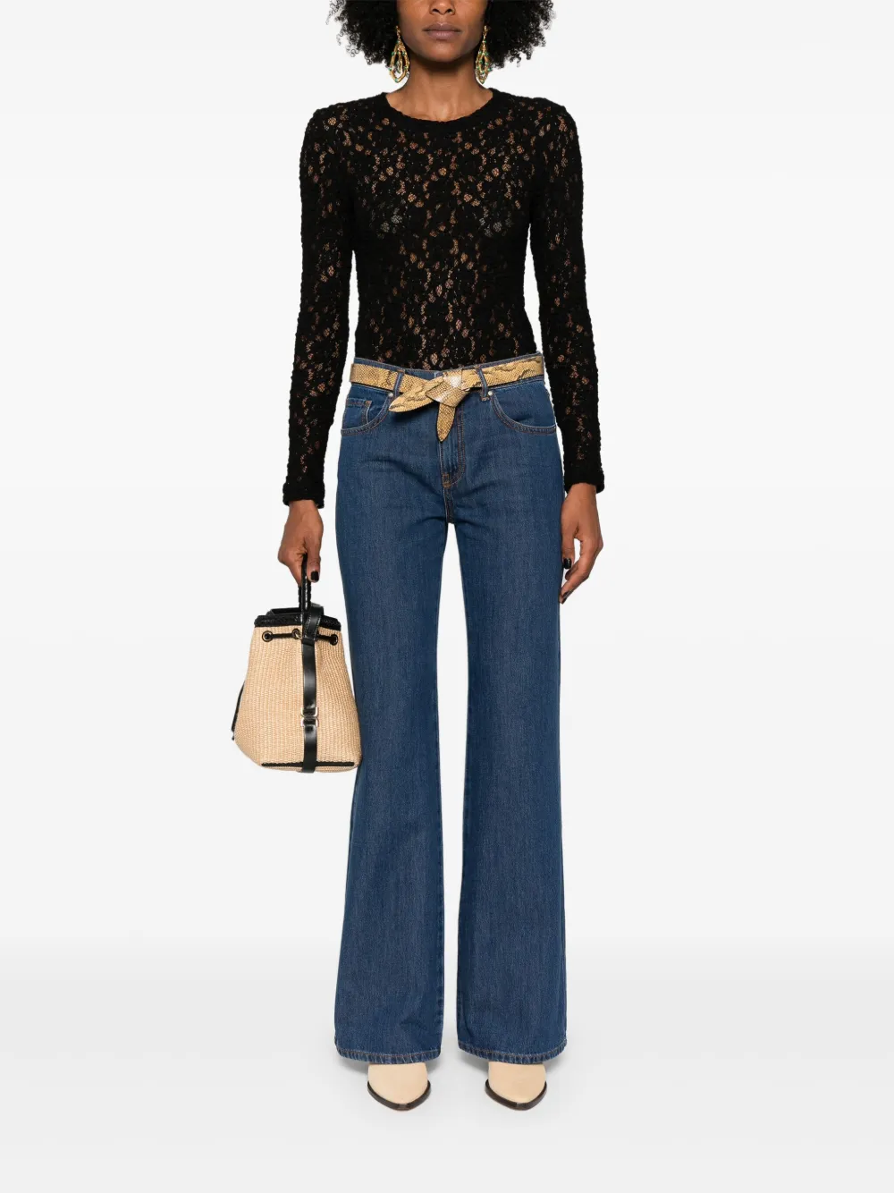 P.A.R.O.S.H. Straight jeans - Blauw
