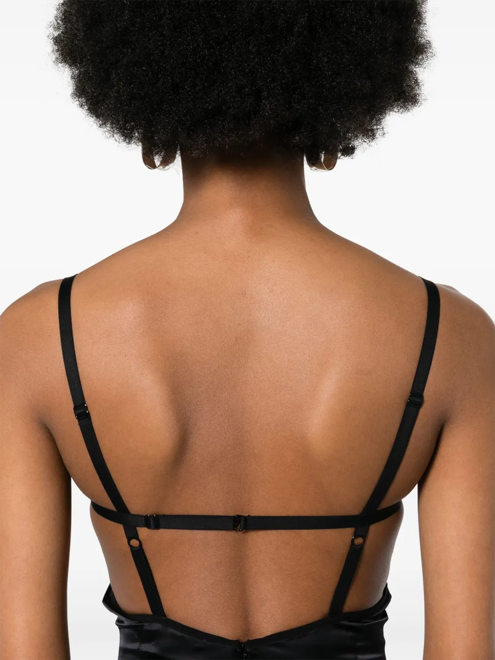 Nensi Dojaka Double Petal maxi-jurk Zwart