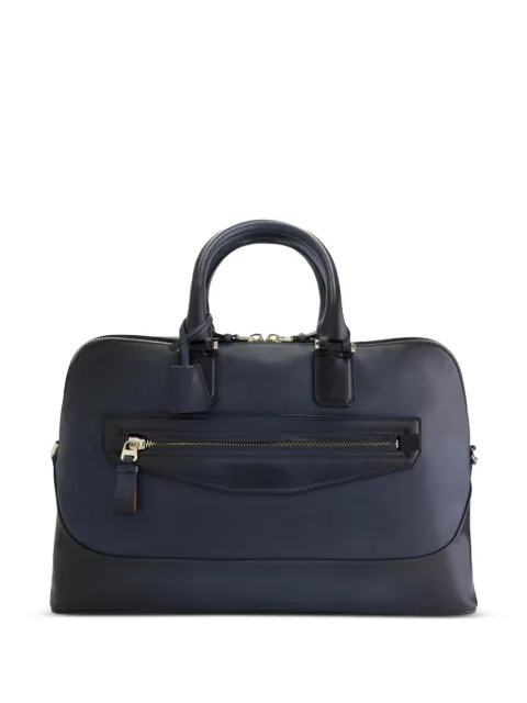 Santoni leather laptop bag