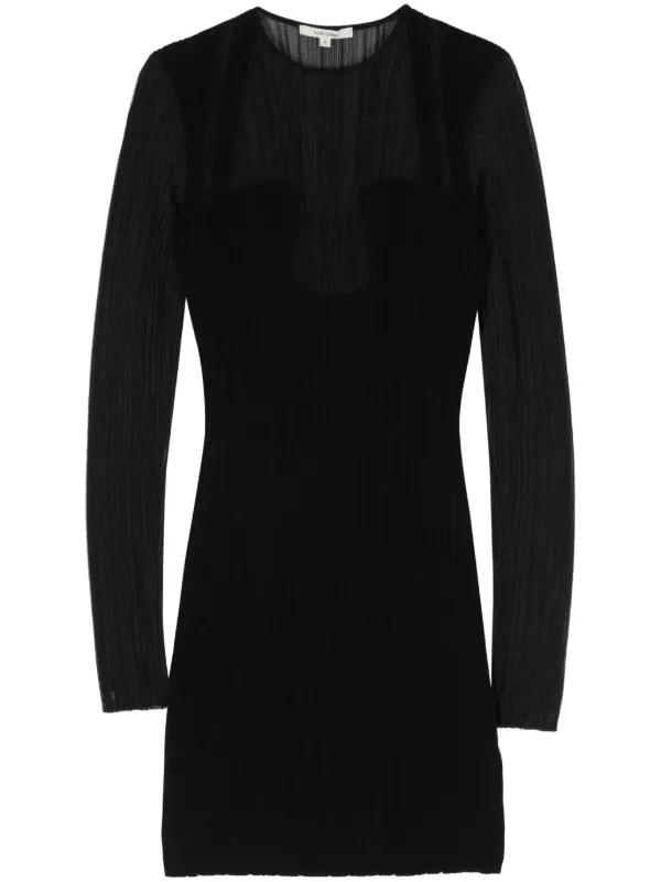 black plisse mini dress Black Plisse Mini Dress - Balloon Sleeve Dress - Chic Mini Dress