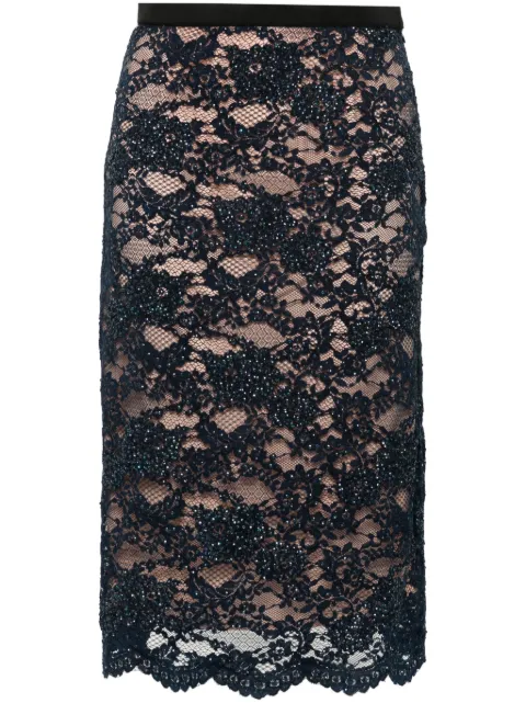 P.A.R.O.S.H. sequin-embellished lace midi skirt