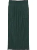 Pleats Please Issey Miyake straight pleated midi skirt - Green