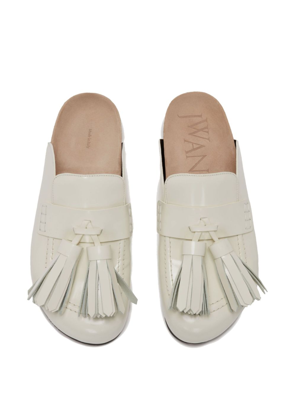 JW Anderson tassel-detail loafer leather mules White