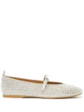 JW Anderson crystal-embellished ballerina shoes - White