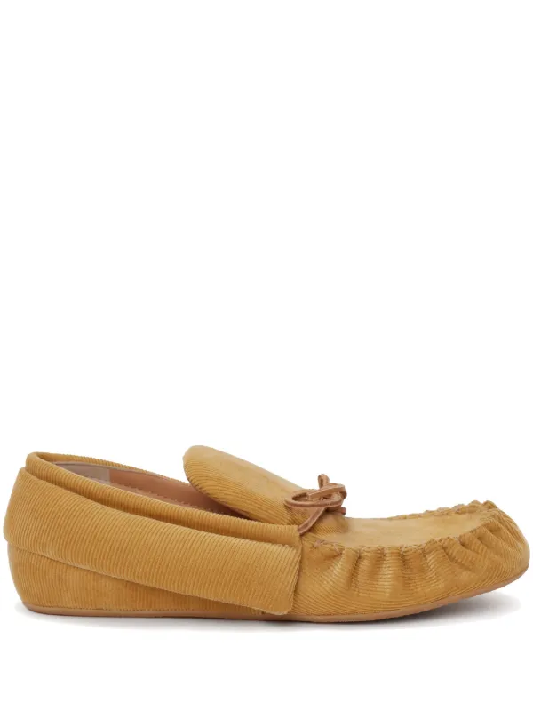 JW Anderson コーデュロイ ローファー | イエロー | FARFETCH JP
